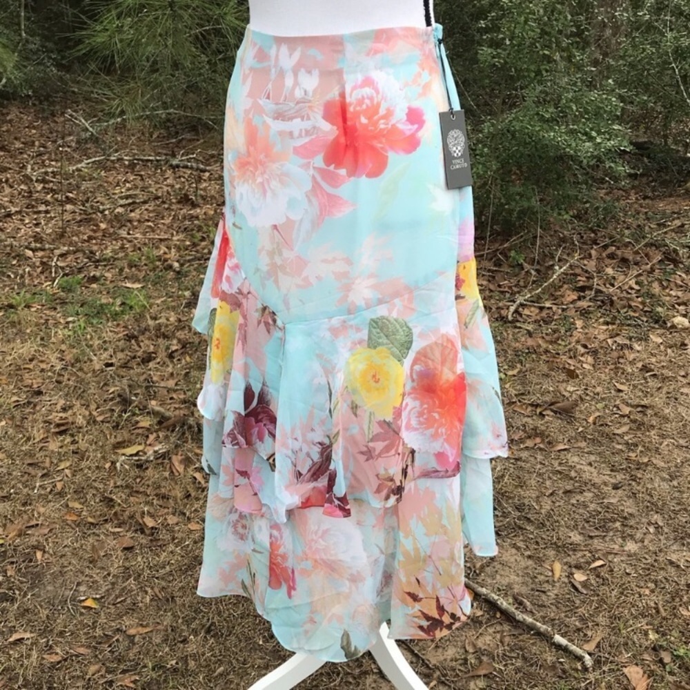 Vince Camuto Floral Skirt Size 10 NWT - Picture 3 of 9
